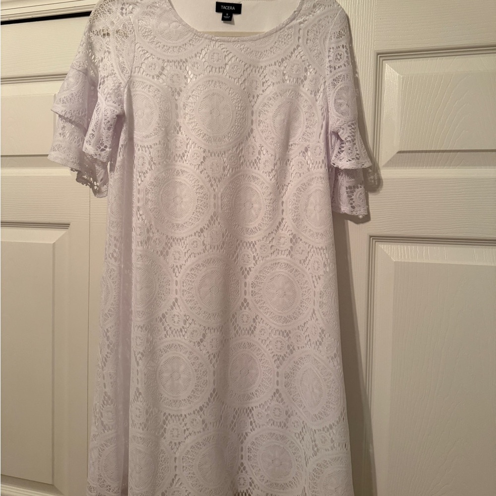 Tacera White Lace Dress, NWT, Size S